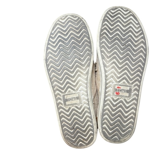 TOMS Unisex Donovan Natural Burlap Oxford Taupe Lace Up Tennis Shoe Size 8 - Picture 5 of 7